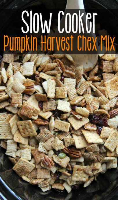 Slow Cooker Pumpkin Harvest Chex Mix - FamilyFreshMeals.com